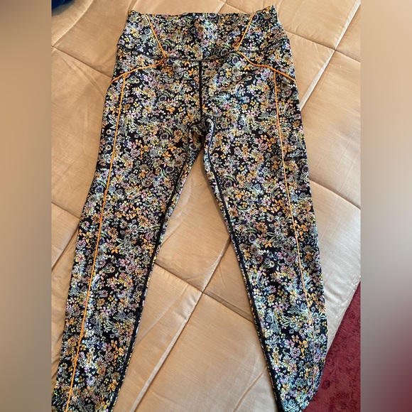 FP Movement by Free People Floral Leggings - Black and Yellow - Picture 4 of 10